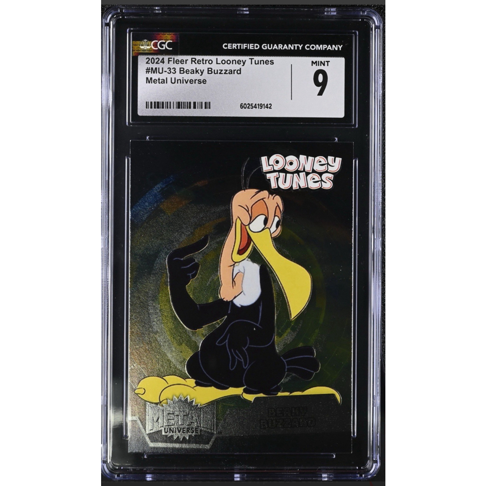 2024 Fleer Retro Looney Tunes #MU-33 Beaky Buzzard CGC 9 Mint Holographic Card - Picture 2 of 4